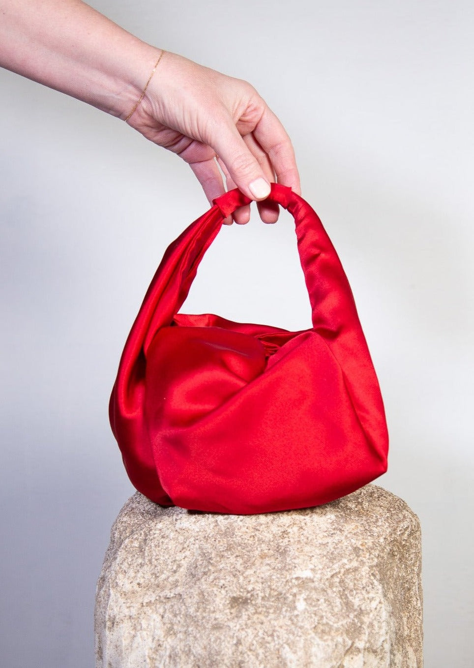 Parachute Bag - Red Silk Satin – TENDRESSE STUDIO